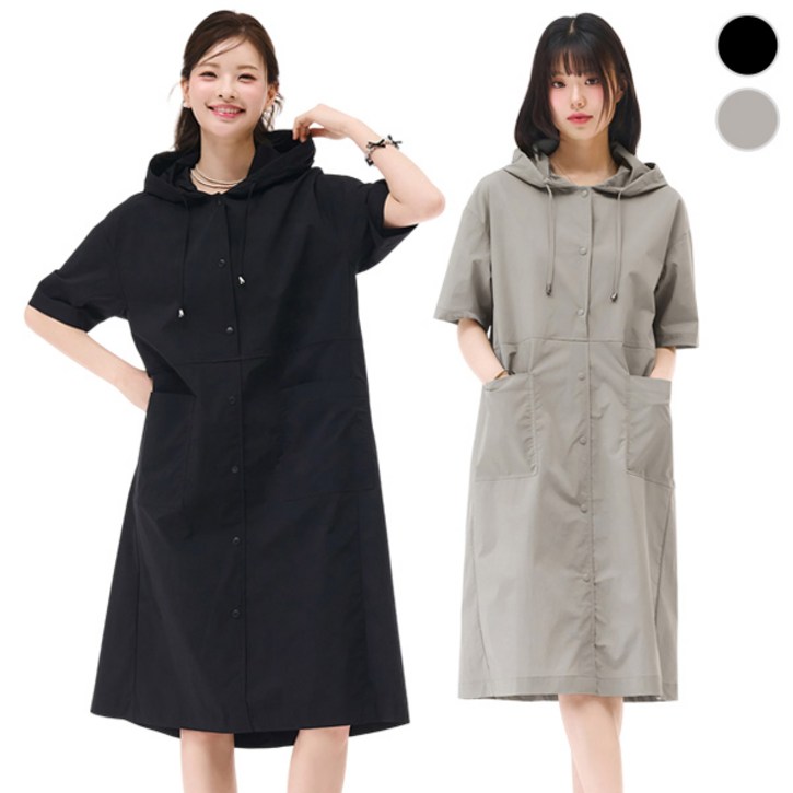 [체이스컬트] (WOMAN) 경량 HOOD 반팔 ONE-PIECE2Color