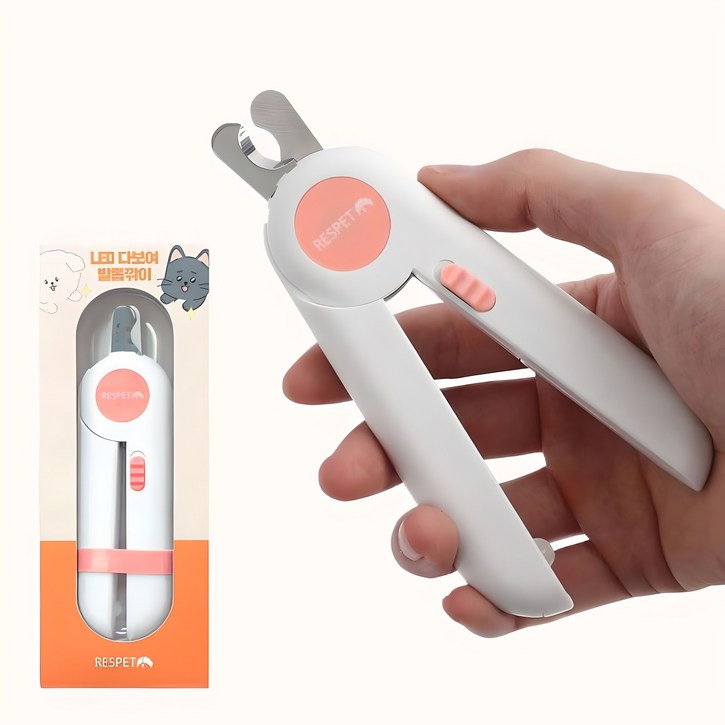 리스펫 반려동물 LED 다보여 발톱깎이 4.3 x 15 cm