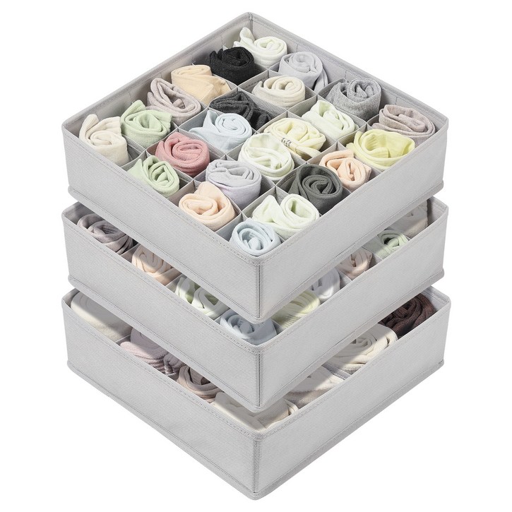 Vtopmart   프리미엄 다용도 접이식 수납  속옷 정리함  3종 16칸24칸24칸