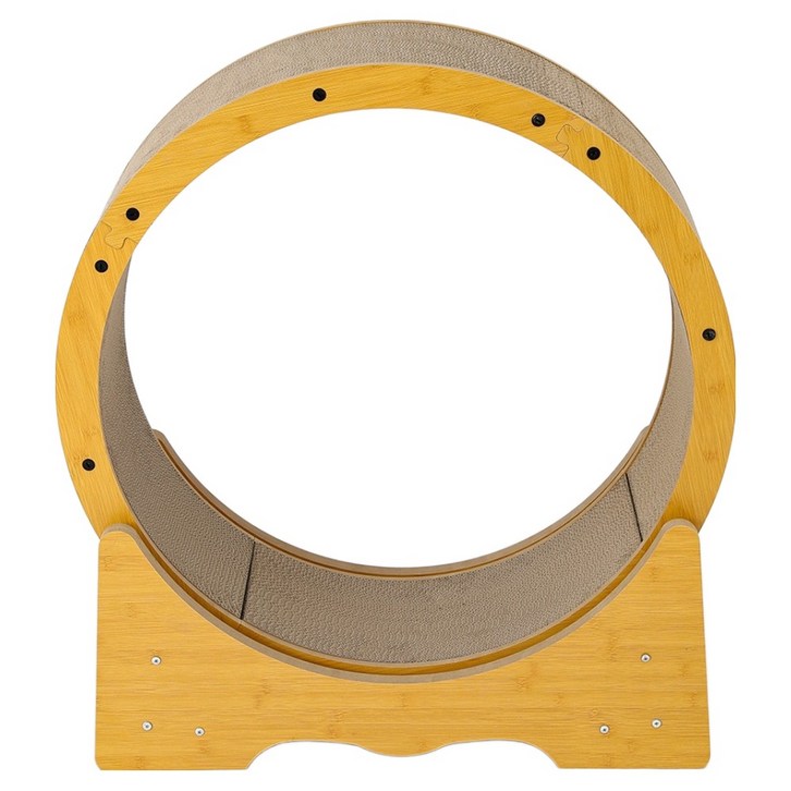 미스터추추 고양이 캣휠 스크래쳐 저소음 원목 대형 운동용 장난감, 우드, 1개