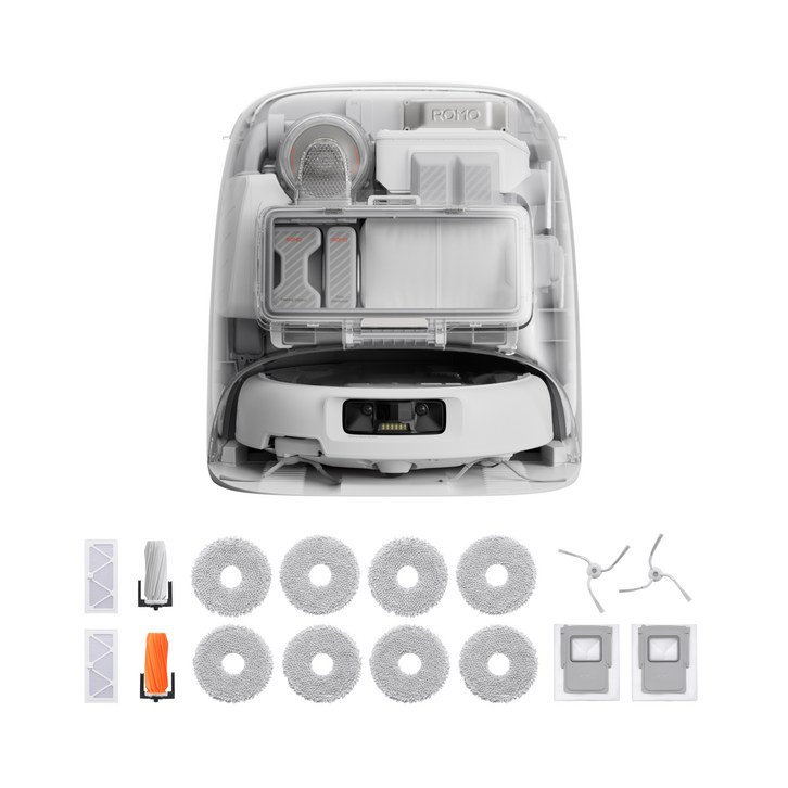 DJI ROMO P 로봇청소기 액세서리 키트 세트, 투명 화이트청소기, 단일색상키트, CR8E