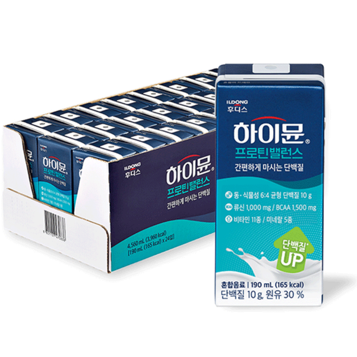 하이뮨 프로틴 밸런스 음료, 190ml, 24개 - 쇼핑뉴스