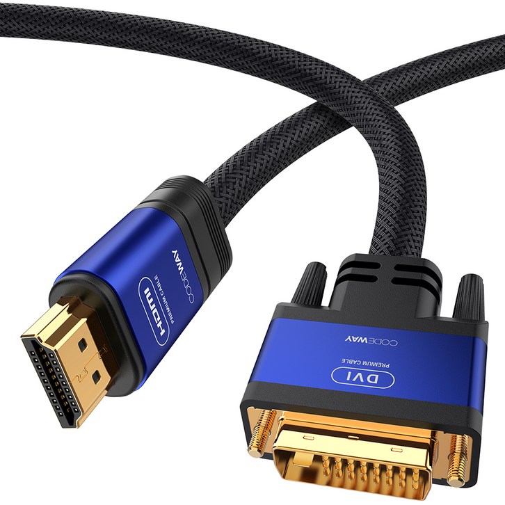 코드웨이 HDMI to DVI-D 케이블 FHD 4K60Hz, 1개, 2m - 쇼핑뉴스