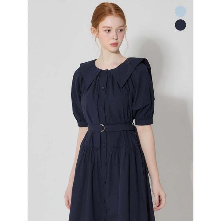 오조크 빅카라 셔링 벨티드 원피스 택가격 162000원