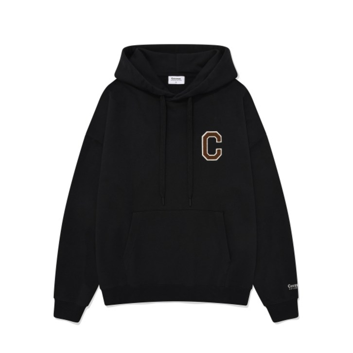 국내배송 커버낫 C 로고 후디 블랙