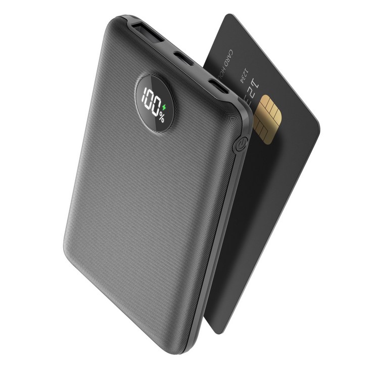 UOOFON 고속충전 미니 보조배터리 10000mAh  PD 22.5W QC3.0  LED 잔량표시 포켓 휴대용+20W C타입 케이블
