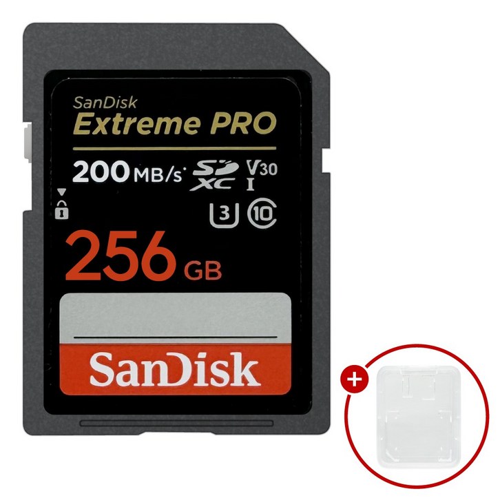 샌디스크 익스트림 프로 SD메모리카드 Extreme PRO UHSI 256GB SD카드 케이스 샌디스크 익스트림 프로 SD메모리카드 Extreme PRO UHSI 256GB SD카드 케이스
