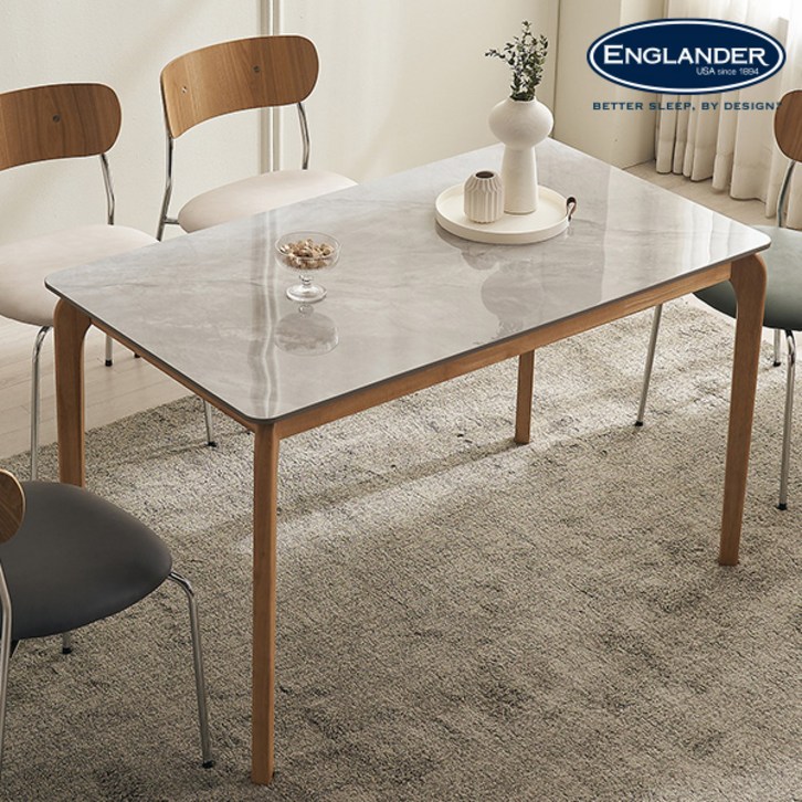 타볼라 조이풀 통세라믹 고무나무 원목 4인용 식탁 1250의자 미포함