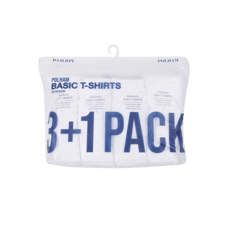 폴햄 이너 반팔 티셔츠 사계절로 입는 촉감 좋은 기본 3+1팩(4장) 3팩+1 4팩 이너 면 티셔츠 - 쇼핑뉴스
