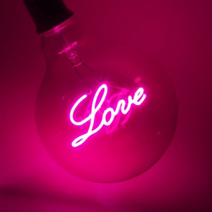 LED 롱 램프 에디슨전구 레터링 LOVE 화살표 OPEN 러브  E26 5W 볼전구 무드등 카페등 G125 감성글씨 펜던트등