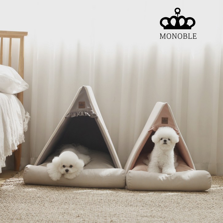 모노블 고퀄리티 프리미엄 코지 강아지하우스 강아지집 분리형 애견하우스, 1개, 그레이