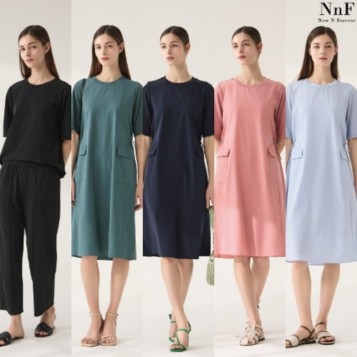 SET NNF 여성 여름 피케 원피스  상하셋업