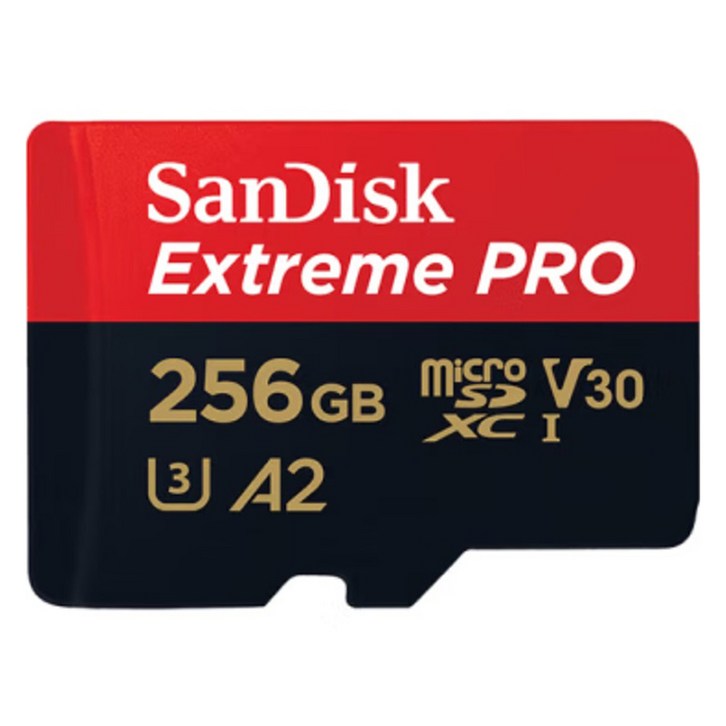 샌디스크 익스트림 프로 4K A1 V30 마이크로 SD 카드, 1개, 256GB