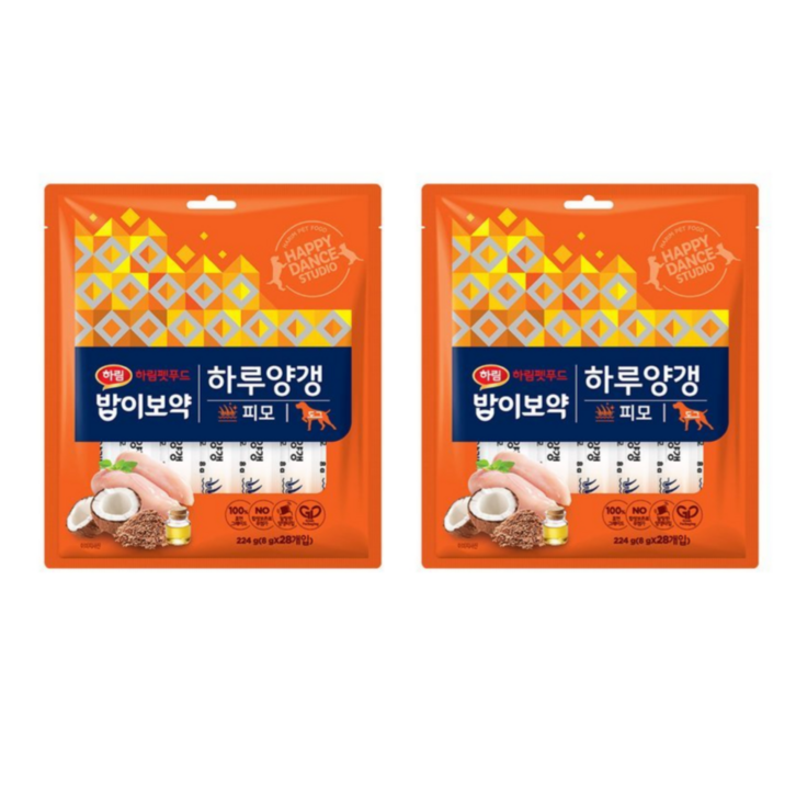 밥이보약 강아지 하루양갱 8g, 피모, 224g, 2개