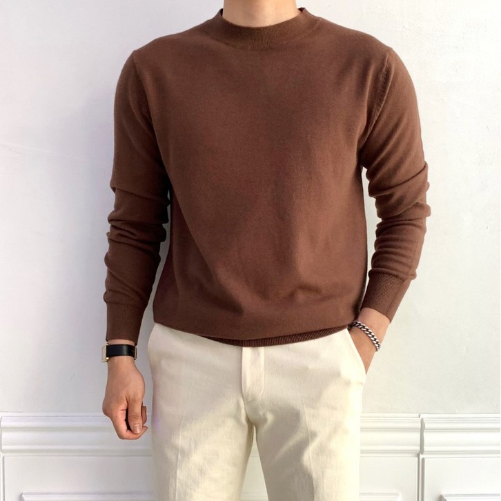 [도보크] 부드러운 남자 캐시미어 라운드 니트 티셔츠 16컬러 - 쇼핑뉴스