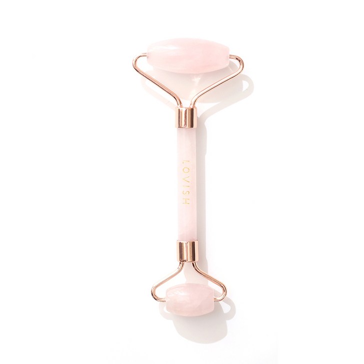 로즈쿼츠 괄사 핑크 마블 페이스 롤러, 혼합색상, 1개