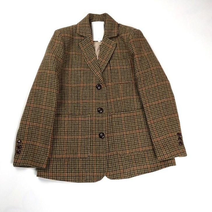 미니멀 오버핏 재킷 기본 톰보이 슬림 아우터 트위드 여자 하객자켓 라운드넥 소프트