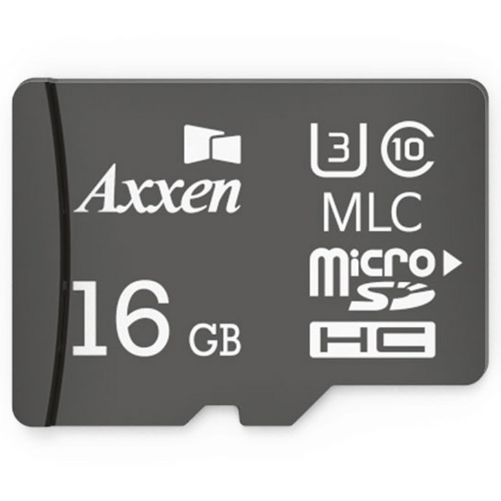 닌텐도스위치sd카드 액센 블랙박스용 Black 마이크로 SD 카드 Class10 U3 MLC, 16GB