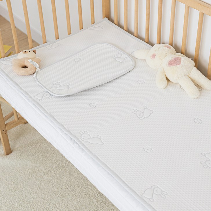 이몽 유아용 듀라론 냉감 방수 쿨매트, 토끼, 1개