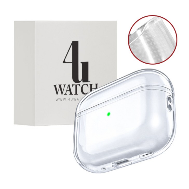 포유 에어팟프로2 변색없는 일체형 투명 하드 케이스