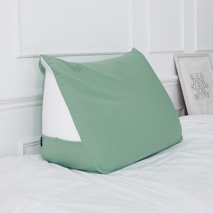 LINU 리누 트리백 침대 등받이 쿠션, 다이노그린, 1개