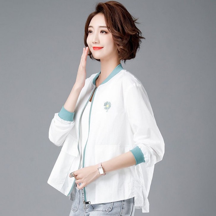 쩐쿠 봄 여름 가을 여성 자외선차단 바람막이 점퍼 자켓 Z107