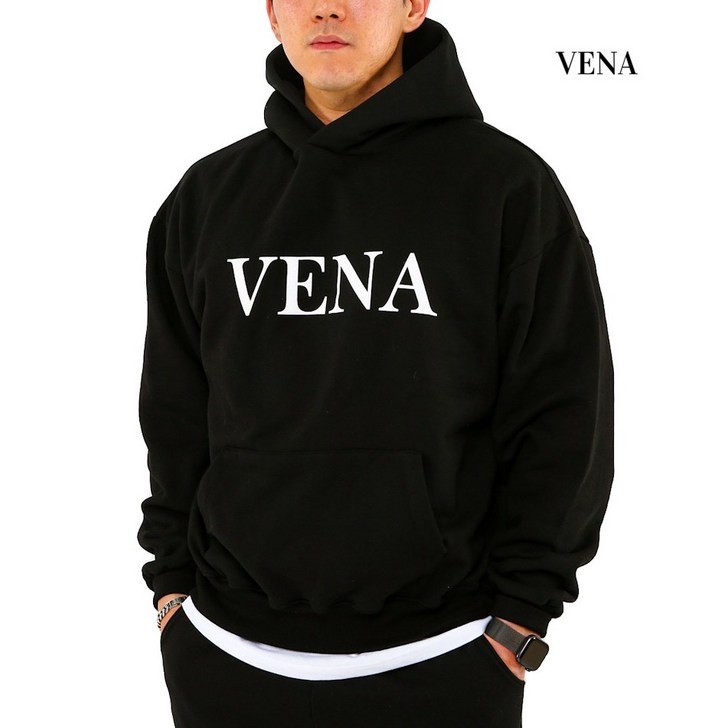 VENA 로고 짐웨어 오버핏 후드티 어깨넓어보이는옷 헬스복 머슬핏후드티 20230521