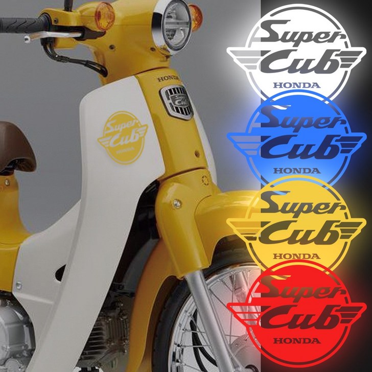 라인컷 혼다 슈퍼커브110 튜닝 로고 반사 스티커 데칼 SP07, 1개