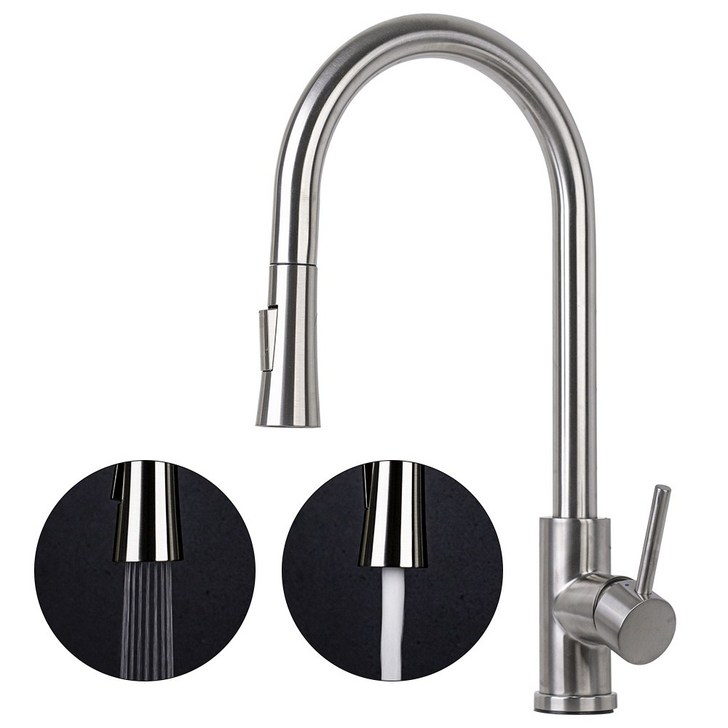 비욘드퍼니싱 거위목 싱크대 주방 수전, 1개