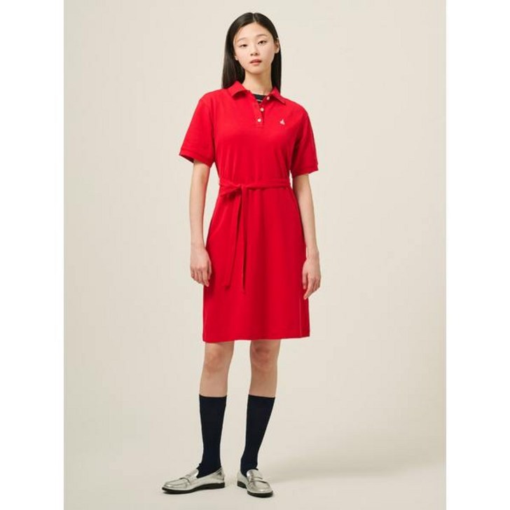 국내매장판 빈폴 레이디스 미디원피스 Essential 피케 원피스 레드 BF5471E016 193091