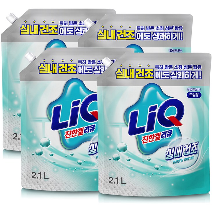 리큐 진한겔 하이브리드 실내건조 드럼용 액체세제 리필