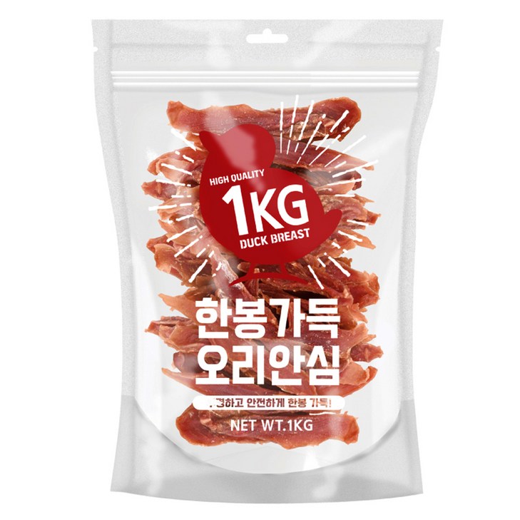 대형개껌 한봉가득 사사미 강아지 간식 1kg, 오리안심, 1개