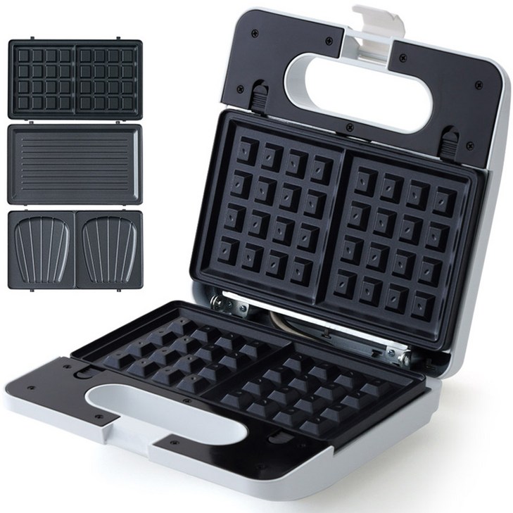 모리츠 3 IN 1 그릴 앤 조개 앤 와플메이커 화이트, MOSM901W