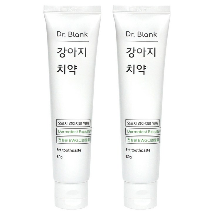 닥터블랭크 강아지 바르는 치약 닭고기맛, 80g, 2개