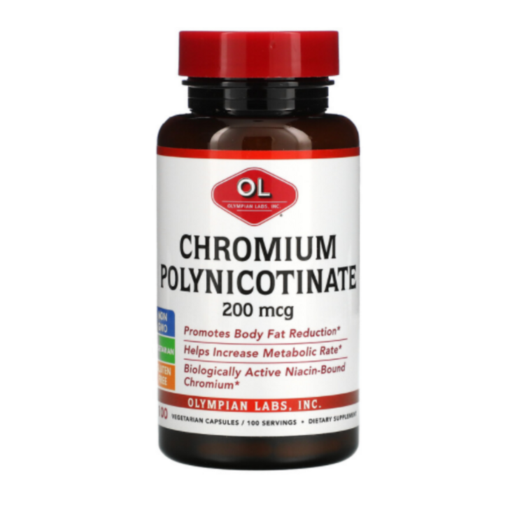 올림피안랩스 크롬메이트 폴리니코티네이트 200mcg 100베지캡슐