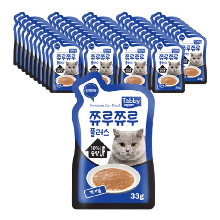 테비 쮸루쮸루플러스 고양이간식 33g 테비 쮸루쮸루플러스 고양이간식 33g