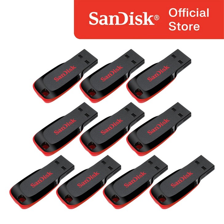 샌디스크 USB 크루져 블레이드 CZ50 8GB 10개 묶음 샌디스크 USB 크루져 블레이드 CZ50 8GB 10개 묶음