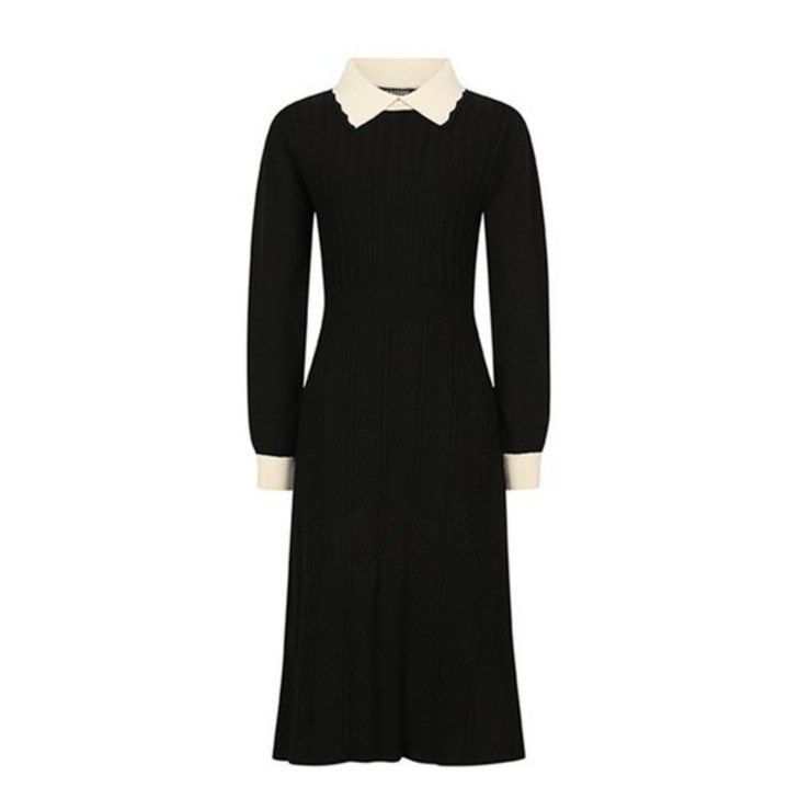 레코브 배색 카라 니트 원피스LC31C2KO502X