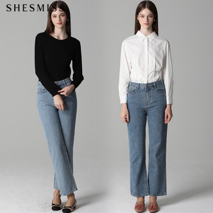 쉬즈미스 스트레이트 와이드 데님 팬츠 택가격 158000원 쉬즈미스 스트레이트 와이드 데님 팬츠 택가격 158000원