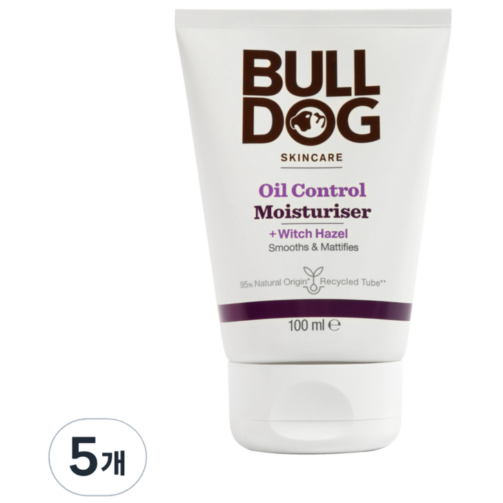 불독 오일 컨트롤 모이스처라이저 지성 모공피부용 피지조절 남성 올인원 로션, 5개, 100g