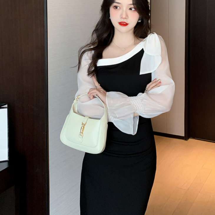 무료배송 당일출고 레이스 하객룩 미디 원피스