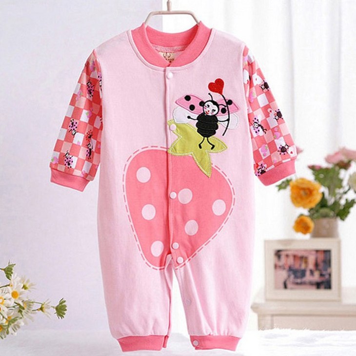 꼬꼬몽 아기 유아 순면 긴팔 우주복