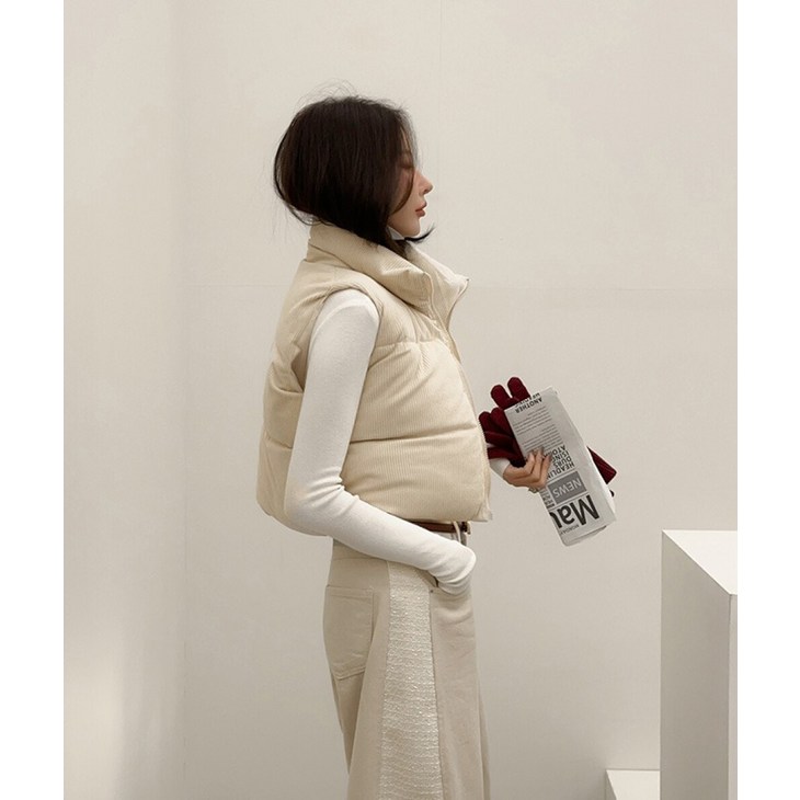 다바걸 포니엠골덴조끼패딩