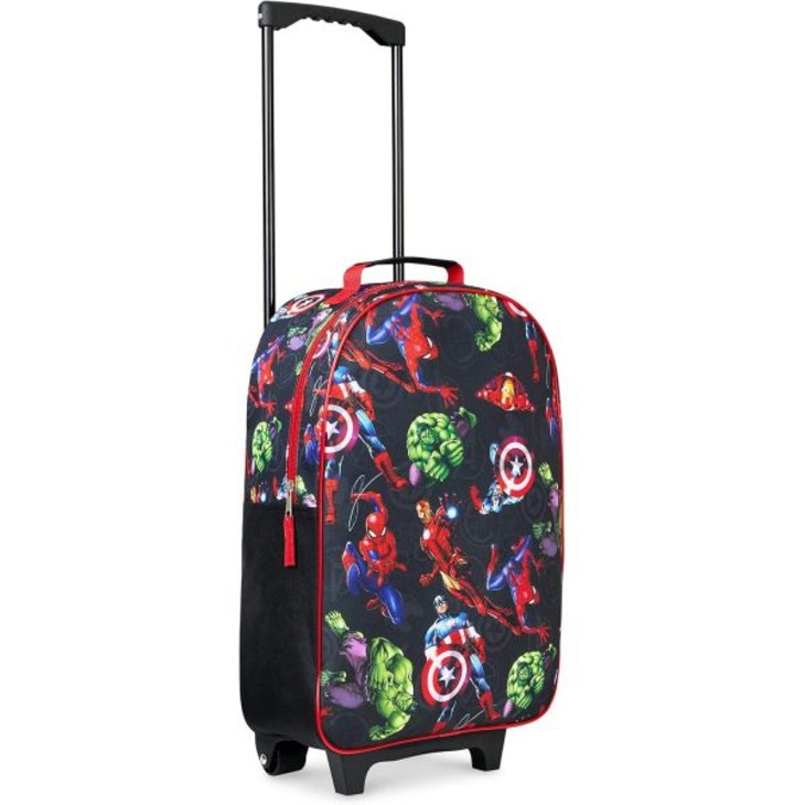 캐리어 기숙사 화물 여행용 소년용 마블 키즈 여행 가방 접이식 트롤리 핸드 러기지 캐리 온 어벤져스 바퀴 달린 손잡이 스파이더맨 소년 멀티컬러