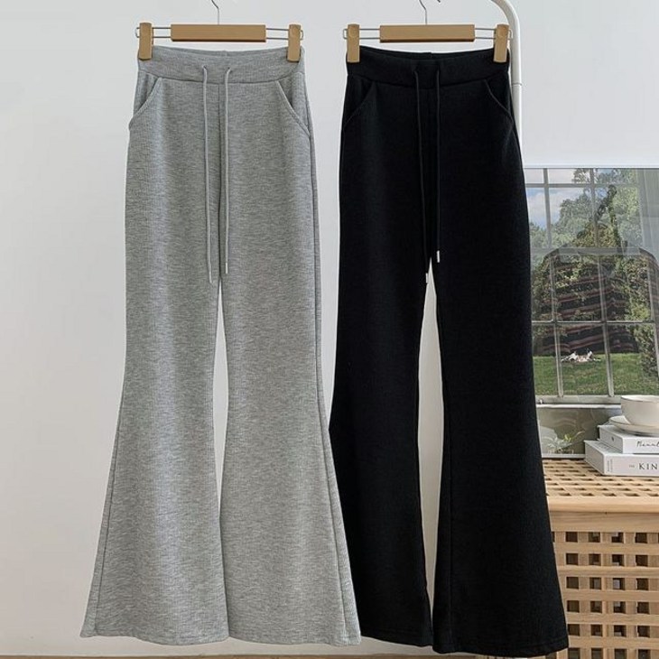 무배 볼륨업 라인 골지 부츠컷 팬츠