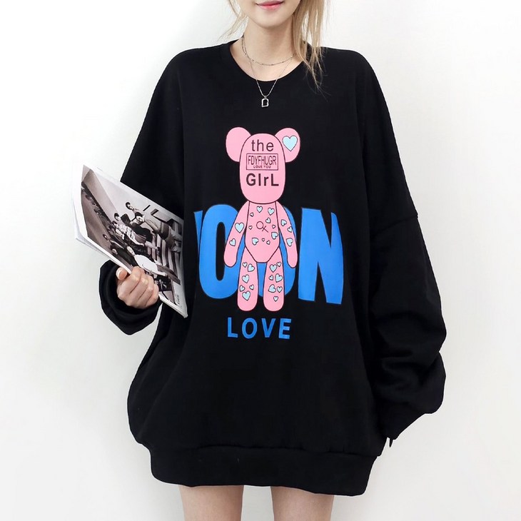 5XL, 2COLOR 하트베어 빅 맨투맨 5599까지 빅사이즈 오버사이즈 루즈핏 남여공용 홈웨어 5XL, 2COLOR 하트베어 빅 맨투맨 5599까지 빅사이즈 오버사이즈 루즈핏 남여공용 홈웨어