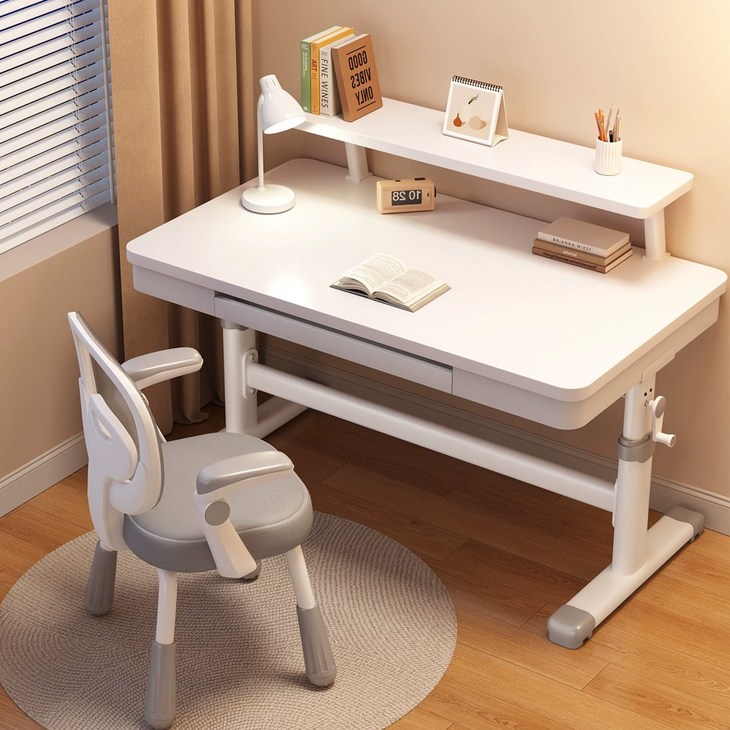 하루꿈 높이 조절 책상 책꽂이 서랍 수납 학생 학습용 높낮이 책상 테이블