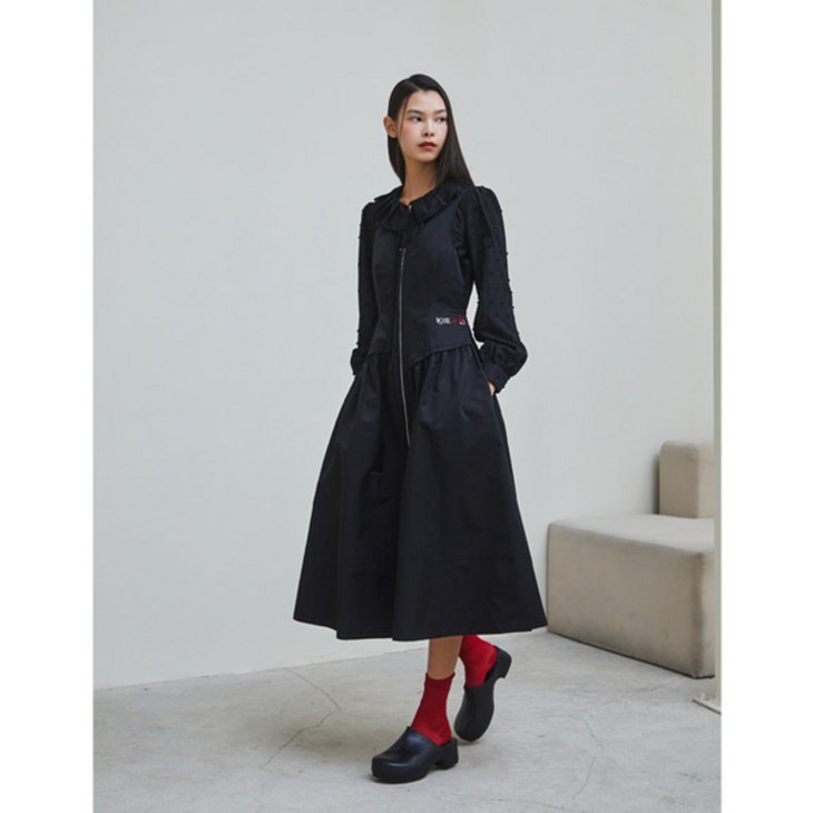 [에고이스트][BLUE LABEL]프런트 오픈지퍼 서스펜더 원피스(EQ3OOP01)