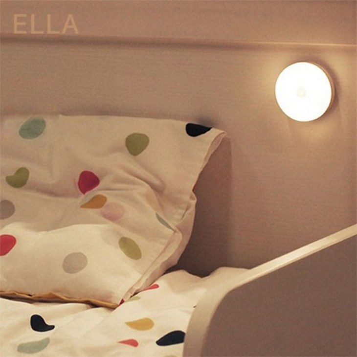 ELLA 무선 LED USB 충전식 밝기 조절 미니 조명 무드등 수면등 수유등 취침등 자석 부착 붙이는 C타입, 화이트전구색C타입