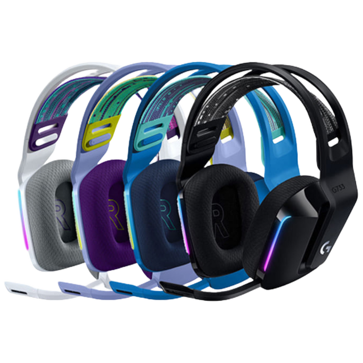 로지텍코리아 공식 G733 LIGHTSPEED 7.1ch 무선 게이밍 헤드셋 초경량 무게 BLUE VOCE 마이크